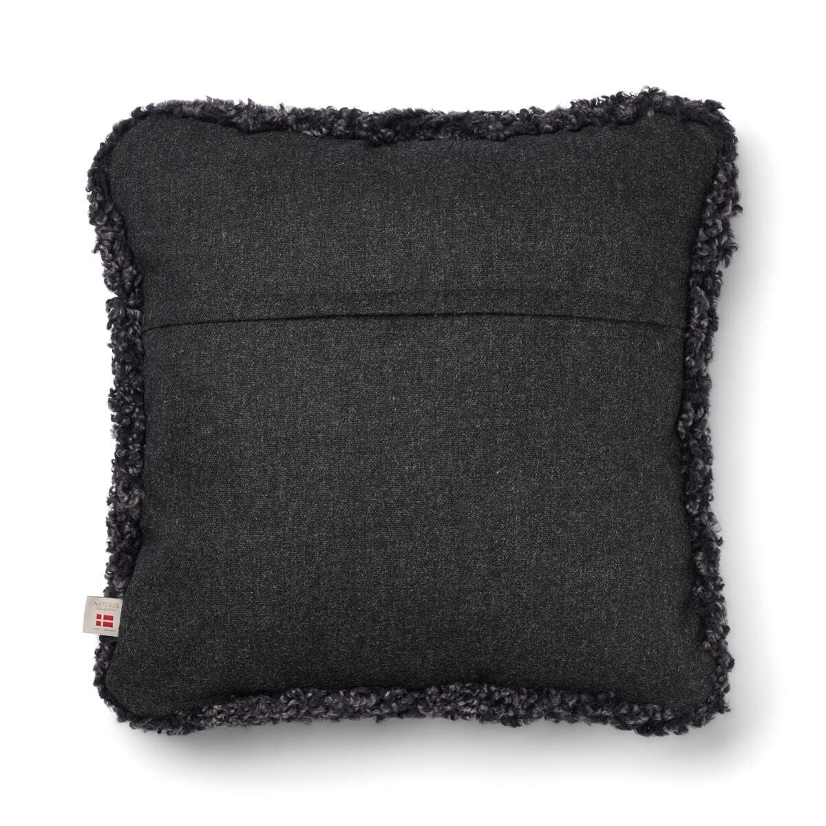 Classic Collection | Uldpude | Korthåret | Dobbeltsidet | 52x52 cm | 34x52 cm Koksgrå/Antracitgrå