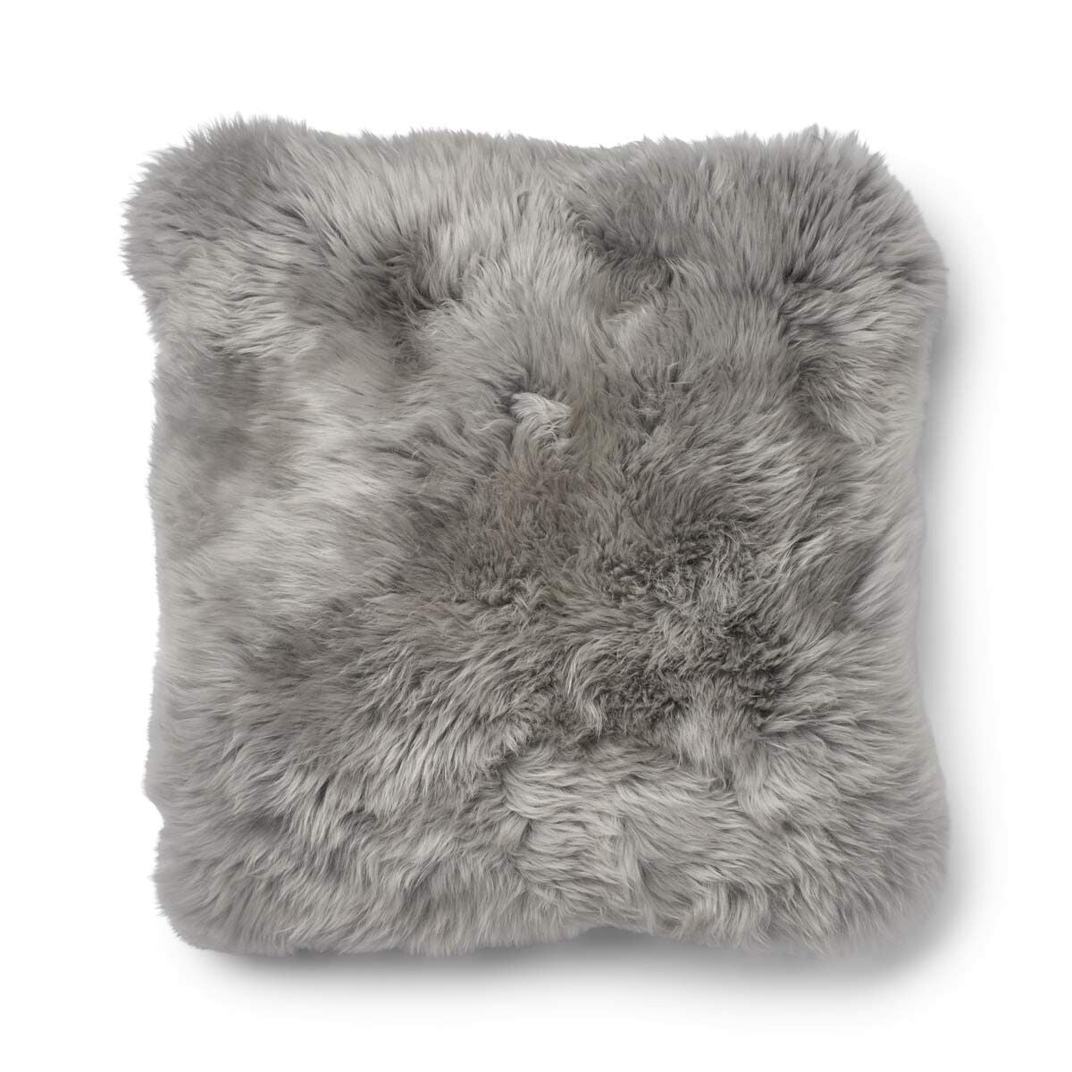 Classic Collection | Uldpude | Langhåret | 52x52 cm | 34x52 cm Stengrå/Lysegrå 