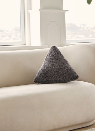 Lammeskindspude | Hematite | Korthåret | 35x35x35 cm Koksgrå