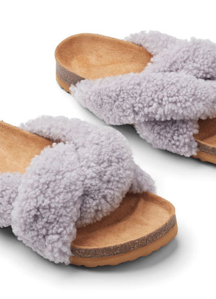 Lilly Cross Slippers Lysegrå