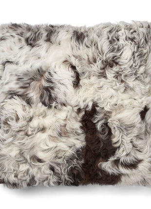 Lammeskindspude | Korthåret | Toscana | Dobbeltsidet Sort/Hvid Mix