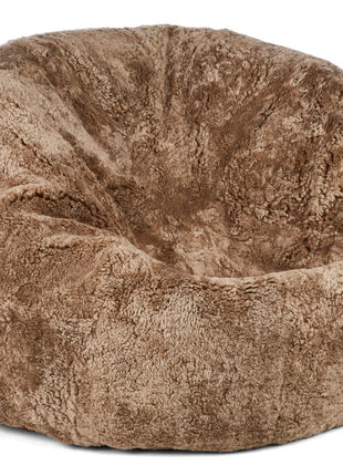 Sækkestol | Lammeskind | Korthåret | 73x74 cm | 92x93 cm Lysebrun