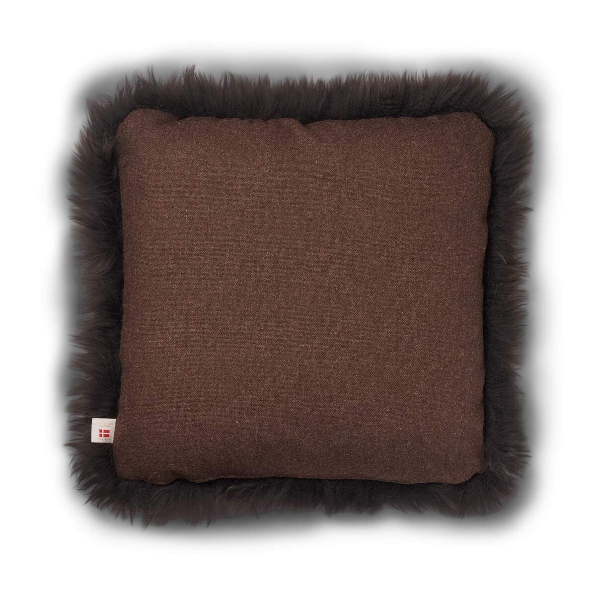 Classic Collection | Uldpude | Langhåret | 52x52 cm | 34x52 cm Brun/Valnød
