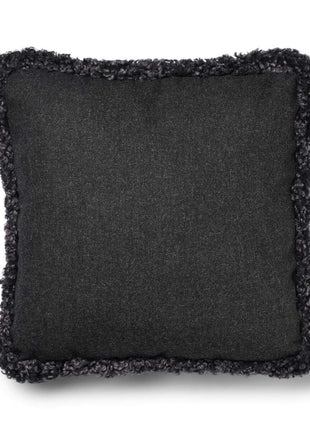 Lammeskindspude | Korthåret | 52x52 cm Koksgrå / Koksgrå