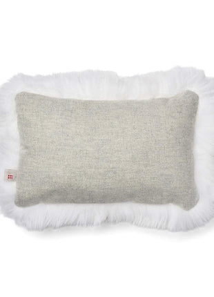 Classic Collection | Uldpude | Langhåret | 52x52 cm | 34x52 cm Sølv/Hvid