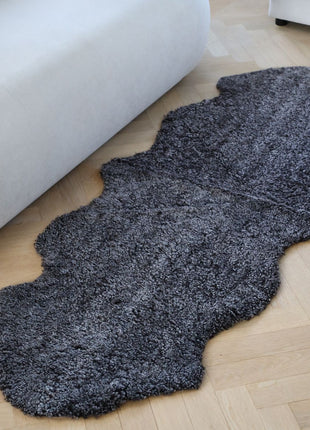 Dobbelt lammeskind premium | Korthåret | New Zealand | 180x60 cm Koksgrå