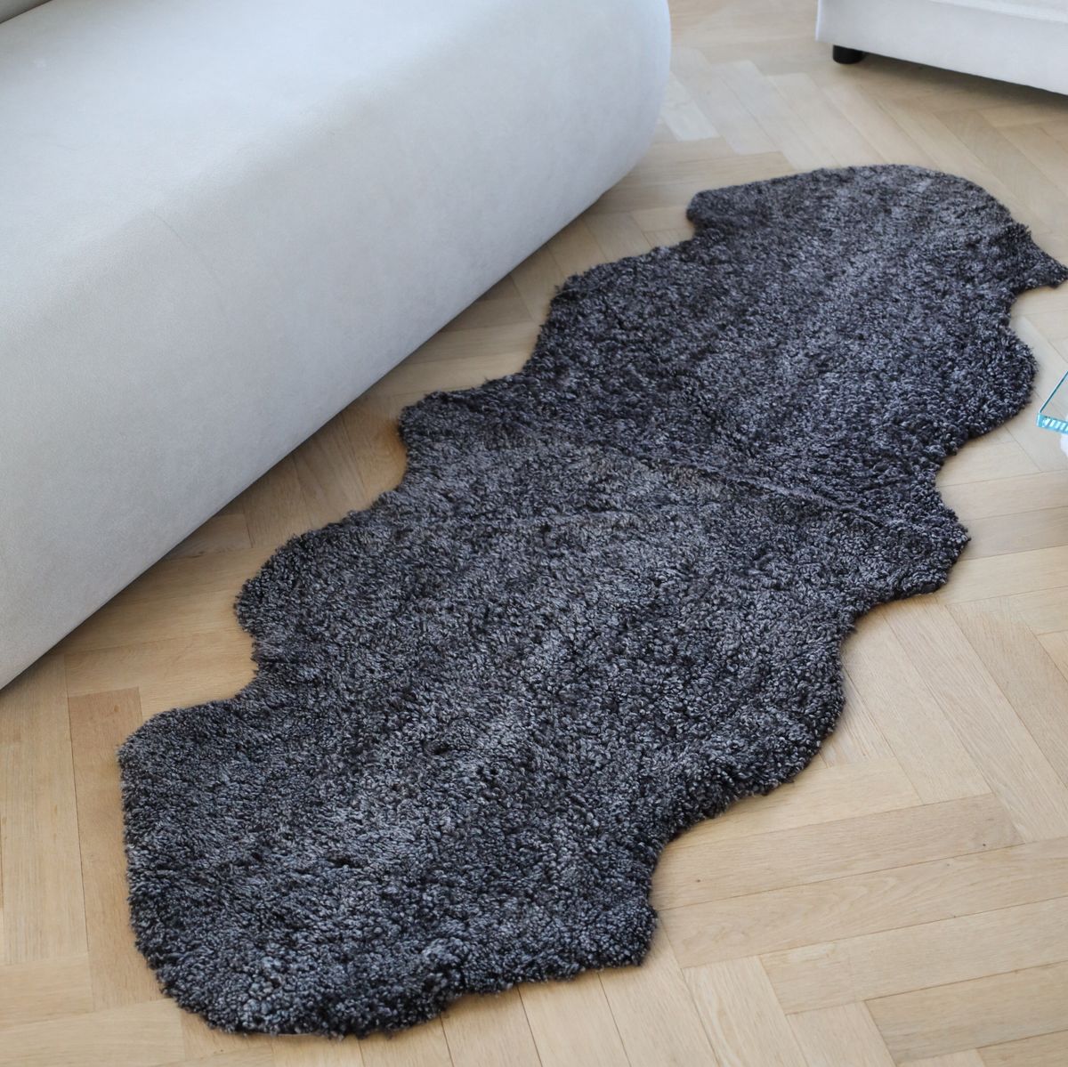 Lammeskind | Korthåret | New Zealand | 180x60 cm Antracitgrå