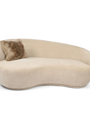 Lammeskindspude | Langhåret | Uden fyld | 40x40 cm Taupe