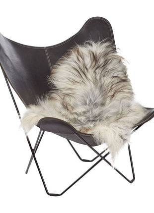 Lammeskind | Langhåret | Island | 100-120x60 cm Naturgrå