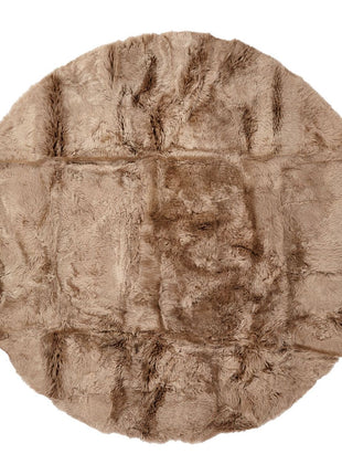 Gulvtæppe | Langhåret | New Zealand | Ø180 cm & Ø250 cm Lysebrun