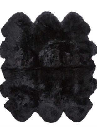 Gulvtæppe | Langhåret | New Zealand | 180x162 cm Sort