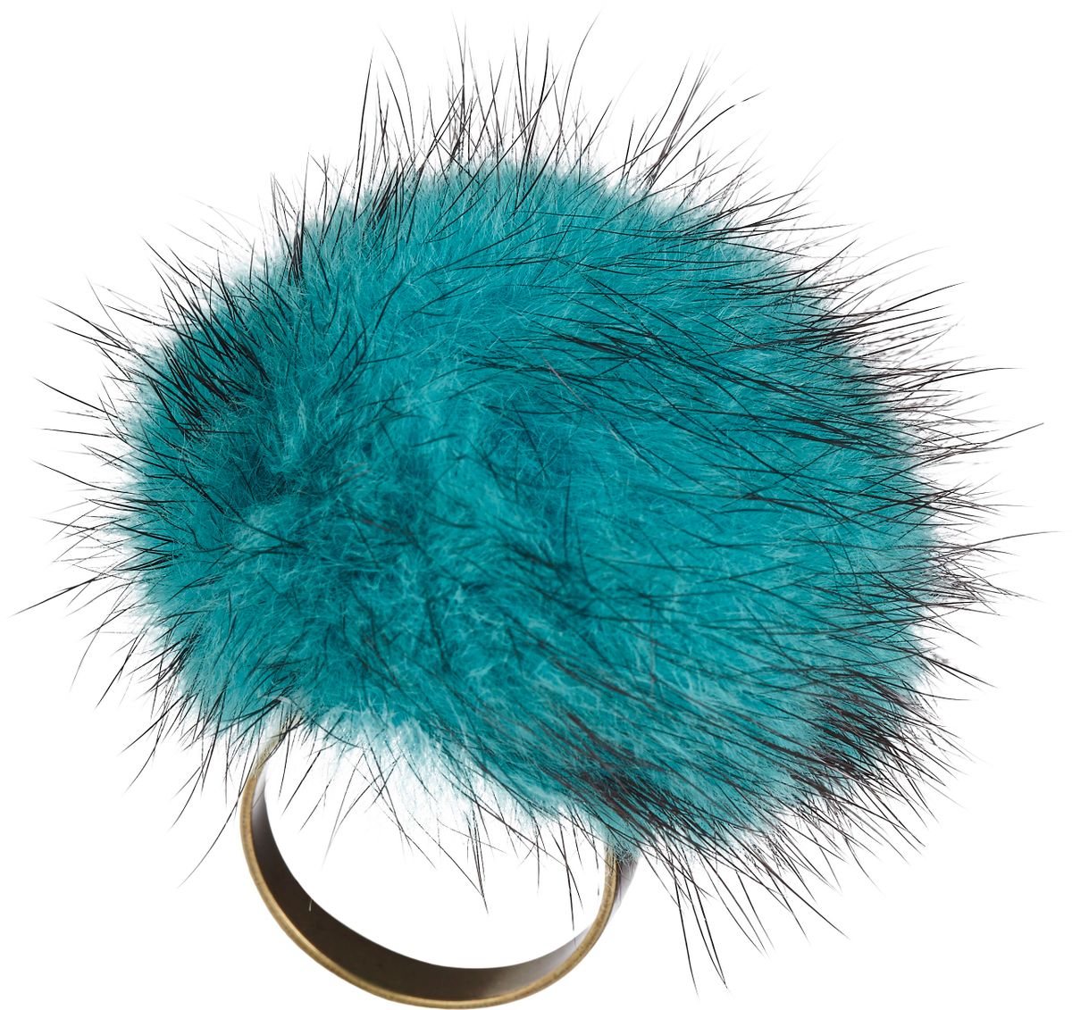 Pom Pom-ring Havblå