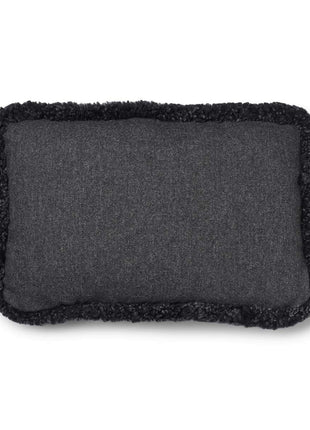 Lammeskindspude | Korthåret | 34x52 cm Koksgrå / Koksgrå