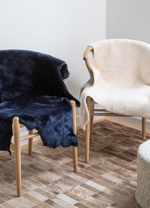 Lammeskind | Double Face | Korthåret | 90x60 cm Sort