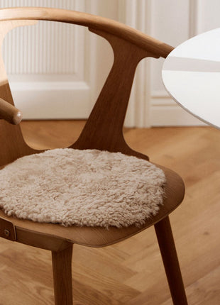 Sædehynde | Lammeskind | Korthåret | D34 cm Beige