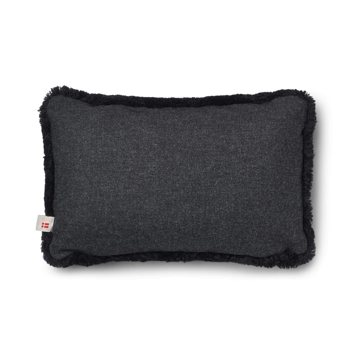 Classic Collection | Uldpude | Korthåret | 52x52 cm | 34x52 cm Koksgrå/Sort