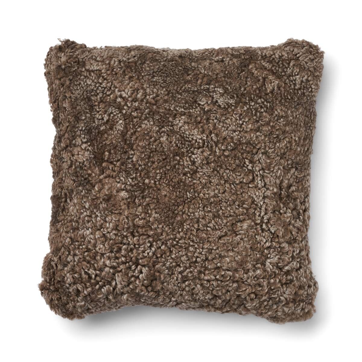 Checked Collection | Uldpude | Korthåret | 52x52 cm | 34x52 cm Kakao–Mørkebrun/Taupe