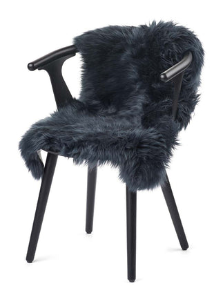 Lammeskind premium | Langhåret | New Zealand | 90x60 cm Marineblå