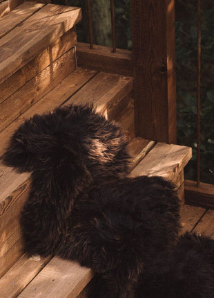 Lammeskind | Langhåret | Øko | 90x60 cm Naturbrun