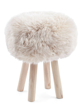 Betræk til barstol/skammel | Langhåret | New Zealand | D35 cm Beige