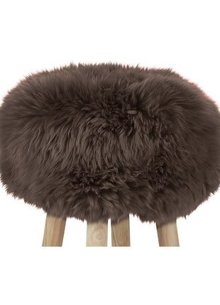 Betræk til barstol/skammel | Langhåret | New Zealand | D35 cm Valnød