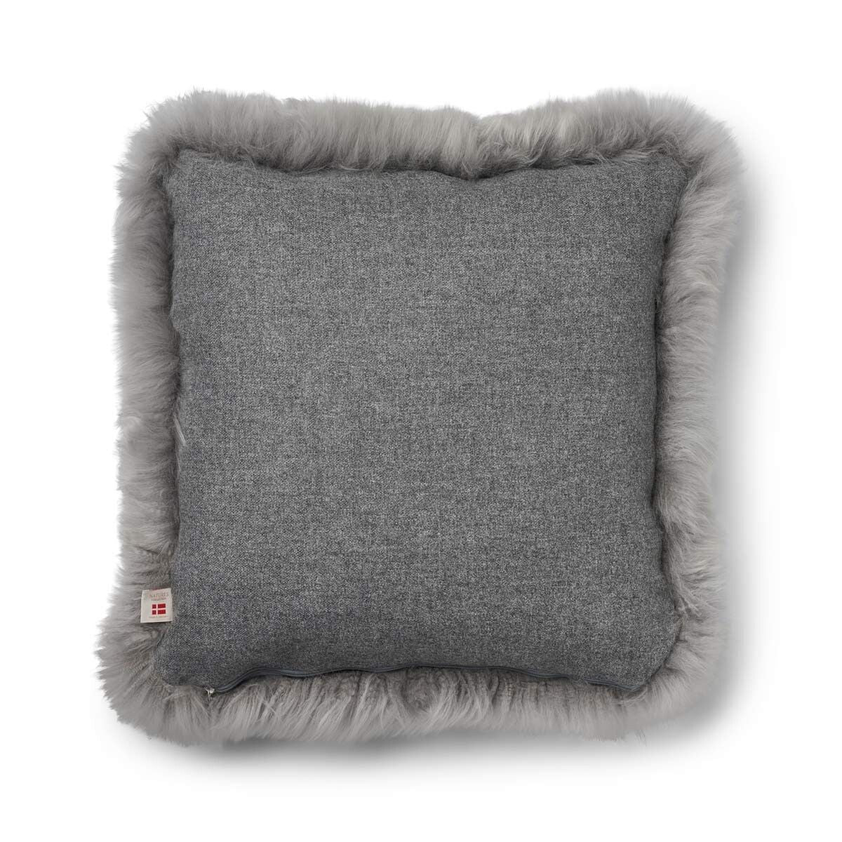 Classic Collection | Uldpude | Langhåret | 52x52 cm | 34x52 cm Stengrå/Lysegrå 