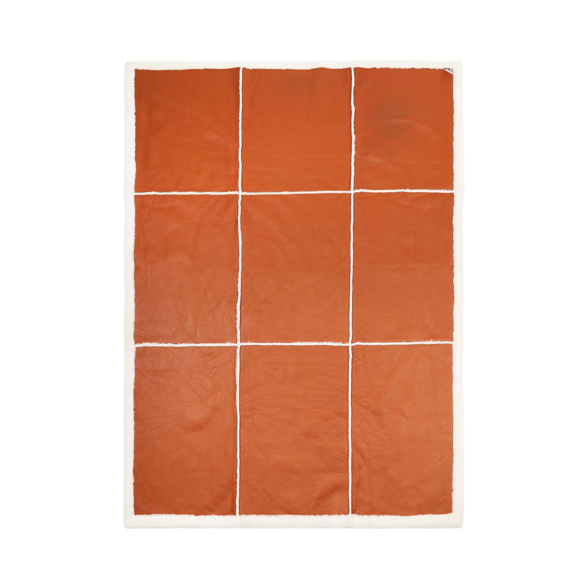 Addison plaid | Double Face | New Zealand Læderbrun/Hvid