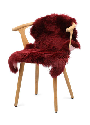 Lammeskind premium | Langhåret | New Zealand | 90x60 cm Bordeaux