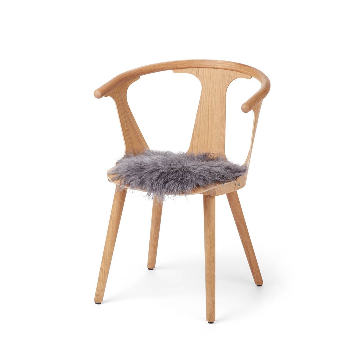 Sædehynde | Krøllet | Tibet | D34 cm Stålgrå