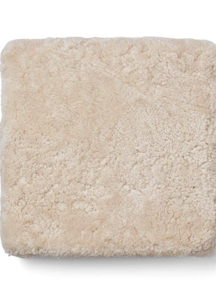 Puf | Lammeskind | Korthåret | 42x42x13 cm Beige