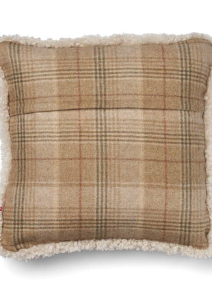 Dobbeltsidet pude | Korthåret | 52x52 cm Sand-beige/Beige