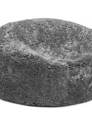 Sækkestol | Lammeskind | Korthåret | D75xH28 cm Grå
