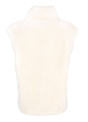 Lorena Vest Læder brun / Hvid