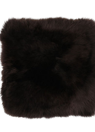 Lammeskindspude | Langhåret | Uden fyld | 50,5x50,5 cm Chokolade