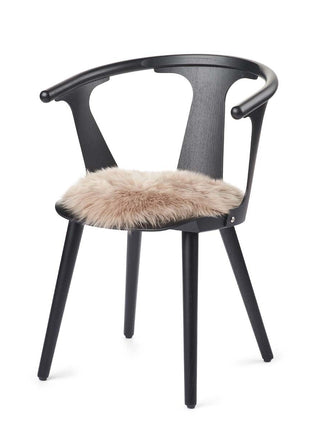 Sædehynde | Lammeskind | Langhåret | D38 cm Varmt Sand