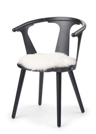 Sædehynde | Lammeskind | Langhåret | D38 cm Hvid