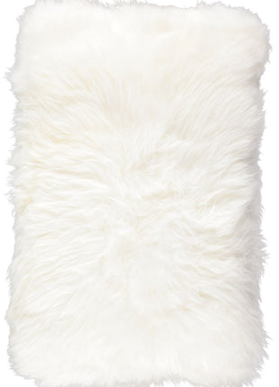 Lammeskindspude | Langhåret | 40x60 cm Hvid