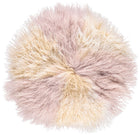 Lammeskindspude | Krøllet | Tibet | Ø45 cm, Ø62 cm & Ø38 cm Arctic Sunrise/Dove