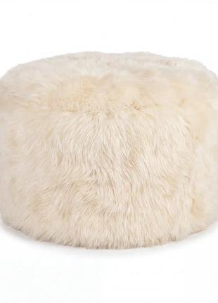 Skandi Footrest | Langhåret Lammeskind | New Zealand Beige