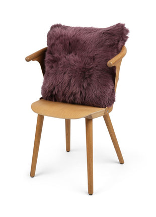 Lammeskindspude | Langhåret | New Zealand |  50x50 cm Lilla