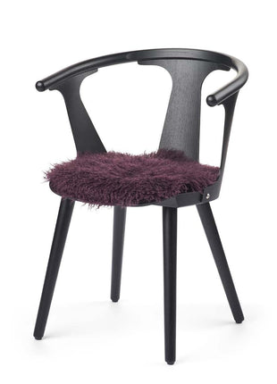 Sædehynde | Lammeskind | Langhåret | D38 cm Lilla