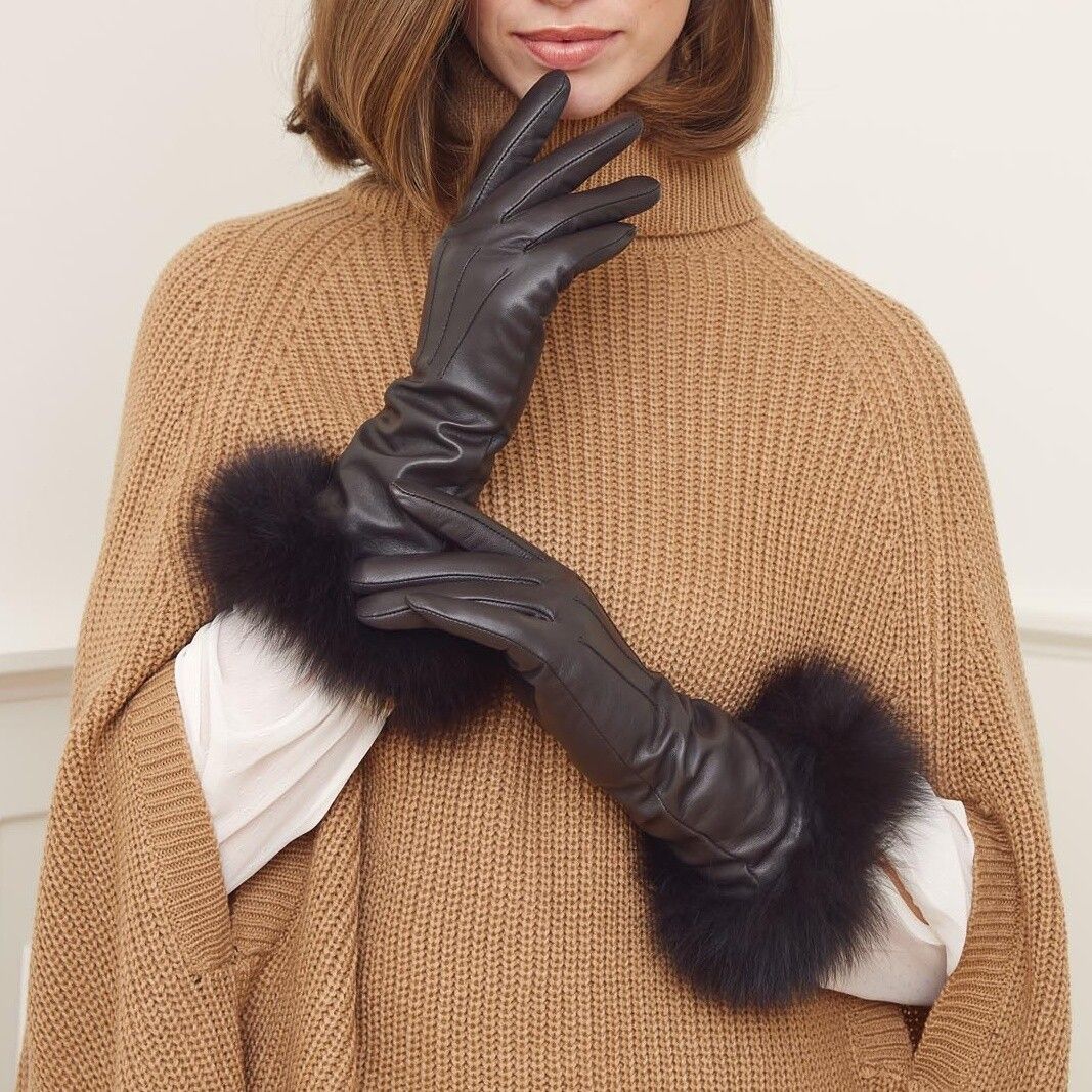 Pixie lange handsker Sort