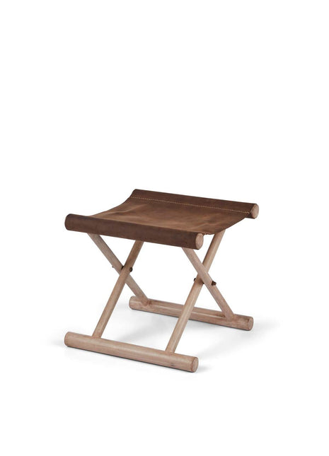 Taburet | Kalvelæder | 40x40x33 cm