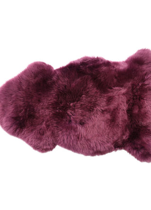 Merino Lammeskind | Langhåret | 90x60 cm Aubergine