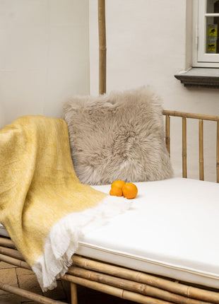 Uldtæppe | Mohair | 130x170 cm Sennep