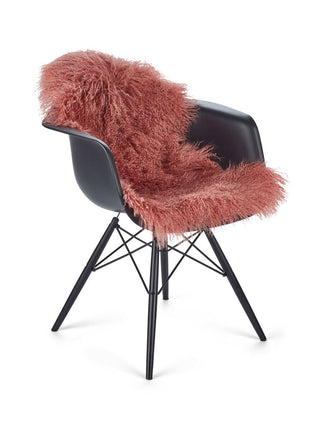 Lammeskind premium | Krøllet | Tibet | 85x50 cm Gammelrosa