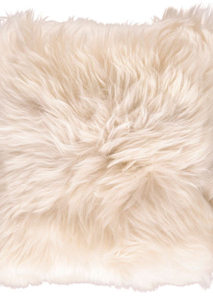 Lammeskindspude | Langhåret | 50x50 Beige