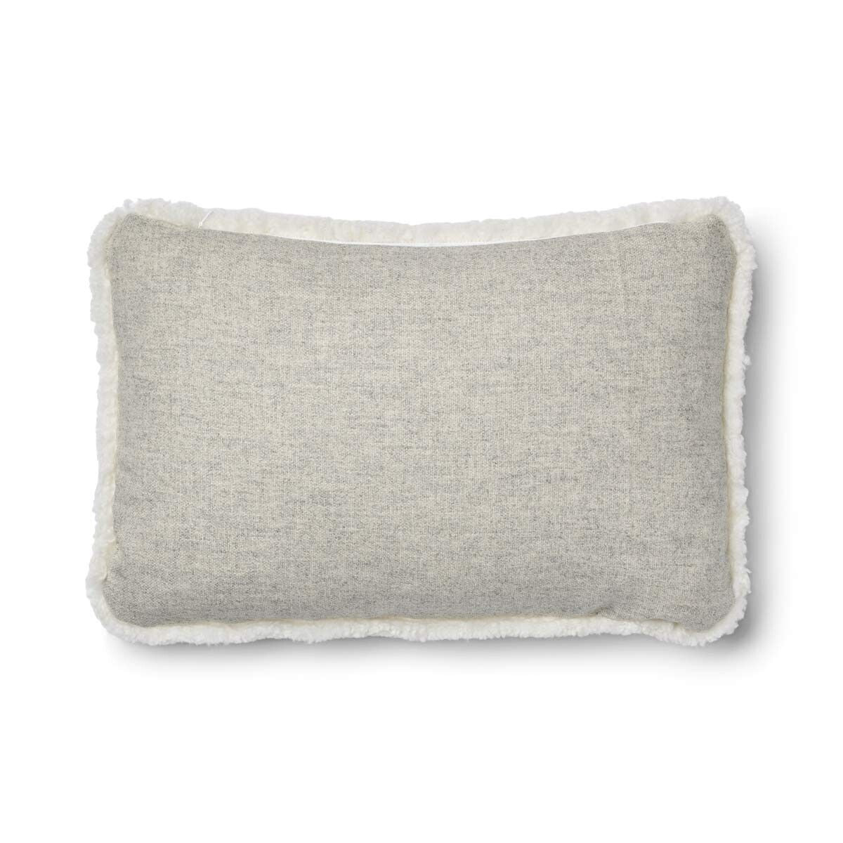 Classic Collection | Uldpude | Korthåret | 52x52 cm | 34x52 cm Sølv/Hvid