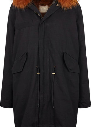 Petra jakke Sort / Mørk Orange