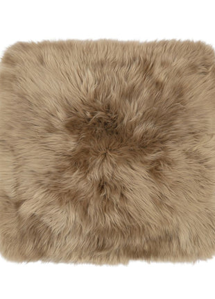 Sædehynde | Langhåret | New Zealand | Stofbagside | 40x40 cm Lysebrun